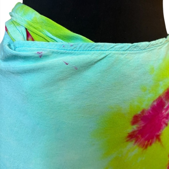 Green and Pink Floral Sarong Swim Cover-Up - Picture 8 of 13